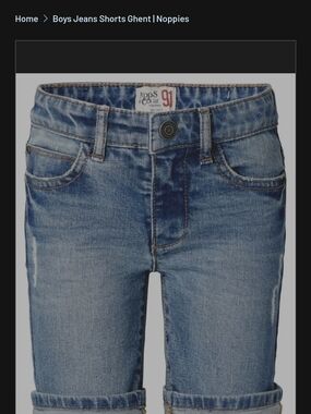 Noppies Boys Blue Denim Jeans Shorts